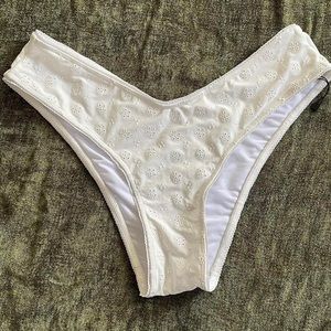 Faithful The Brand Pointelle Eyelet Trim Picot Bikini Bottoms